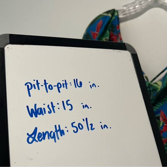 Farm Rio Dream Garden Tropical Puff Sleeve Beaded Tiered Midi Dress Small - Picture 13 of 13